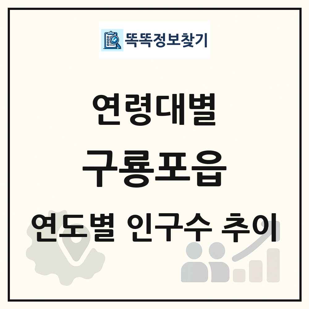 구룡포읍 생애주기별 인구수 링크 그림